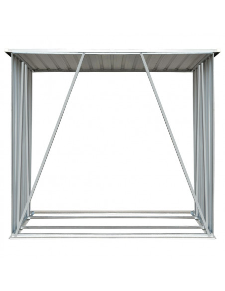 Capannone da Giardino in Acciaio Zincato 163x83x154 cm Marrone