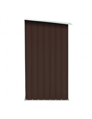 Capannone da Giardino in Acciaio Zincato 163x83x154 cm Marrone