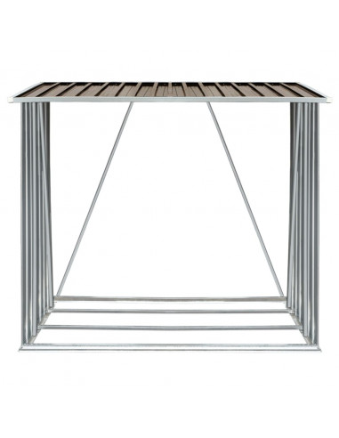 Capannone da Giardino in Acciaio Zincato 163x83x154 cm Marrone