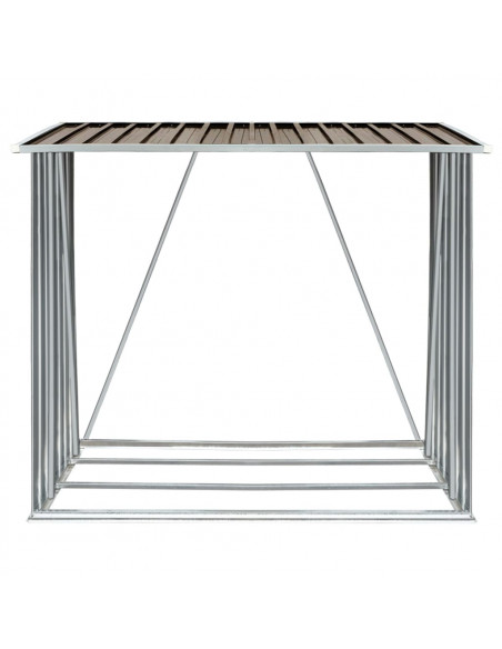 Capannone da Giardino in Acciaio Zincato 163x83x154 cm Marrone