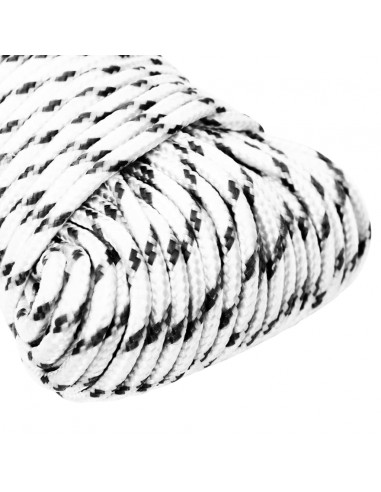 Corda Intrecciata per Barca Bianca 4 mm x 50 m Poliestere