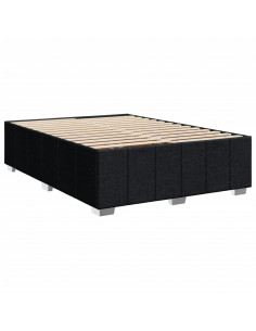 Giroletto a Molle con Materasso Nero 140x200 cm in Tessuto