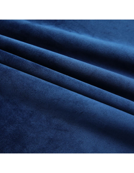 Tende Oscuranti con Ganci 2 pz Blu Scuro in Velluto 140x245 cm