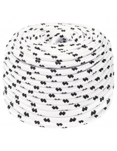 Corda Intrecciata per Barca Bianca 6 mm x 25 m Poliestere 2