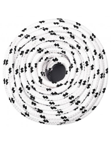 Corda Intrecciata per Barca Bianca 6 mm x 25 m Poliestere