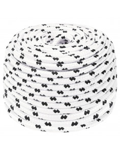 Corda Intrecciata per Barca Bianca 8 mm x 25 m Poliestere 2