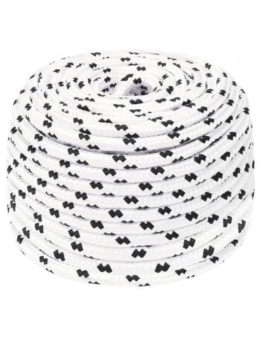 Corda Intrecciata per Barca Bianca 8 mm x 25 m Poliestere