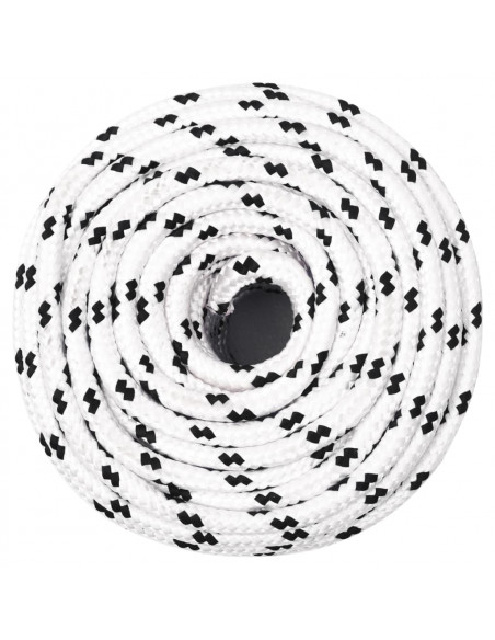 Corda Intrecciata per Barca Bianca 8 mm x 25 m Poliestere