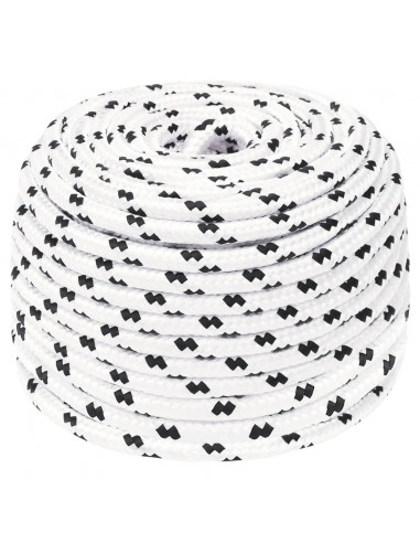 Corda Intrecciata per Barca Bianca 8 mm x 100 m Poliestere