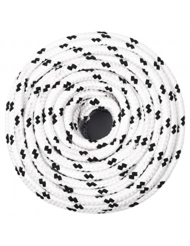 Corda Intrecciata per Barca Bianca 8 mm x 100 m Poliestere
