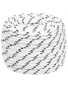 Corda Intrecciata per Barca Bianca 14 mm x 25 m Poliestere 2