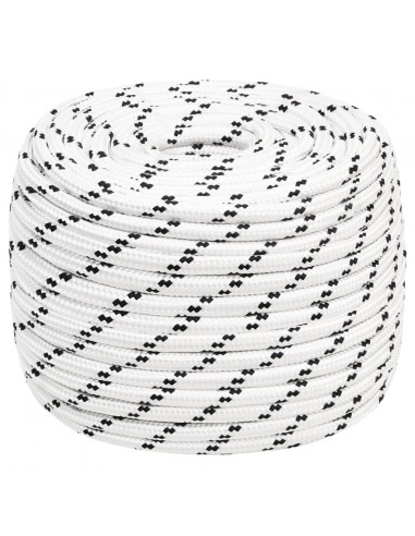 Corda Intrecciata per Barca Bianca 14 mm x 25 m Poliestere