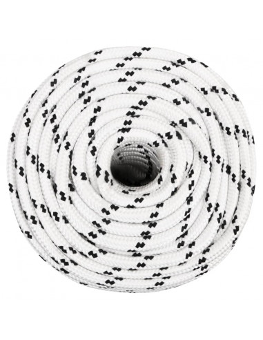 Corda Intrecciata per Barca Bianca 14 mm x 25 m Poliestere