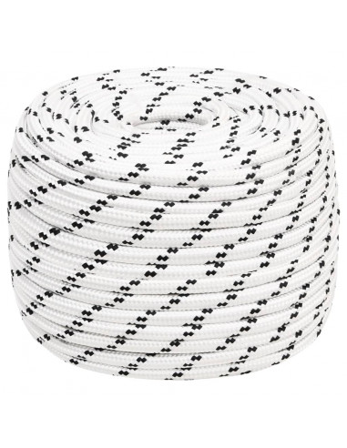 Corda Intrecciata per Barca Bianca 14 mm x 100 m Poliestere