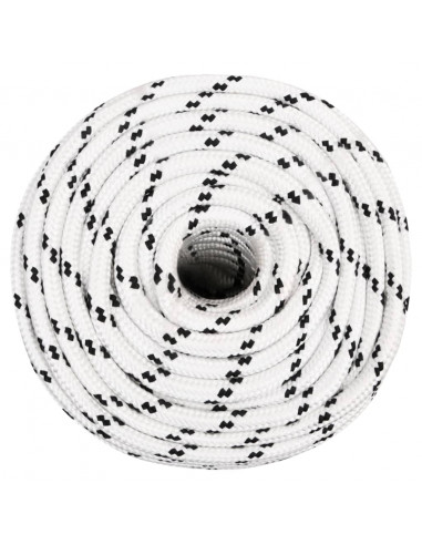 Corda Intrecciata per Barca Bianca 14 mm x 100 m Poliestere