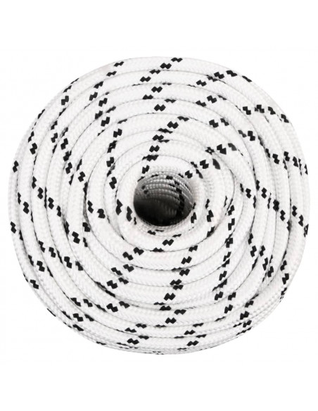 Corda Intrecciata per Barca Bianca 14 mm x 100 m Poliestere