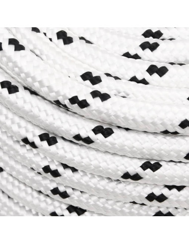 Corda Intrecciata per Barca Bianca 14 mm x 250 m Poliestere