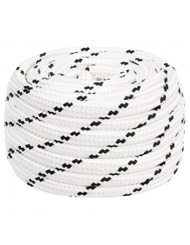 Corda Intrecciata per Barca Bianca 16 mm x 25 m Poliestere