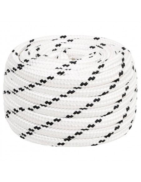 Corda Intrecciata per Barca Bianca 16 mm x 25 m Poliestere