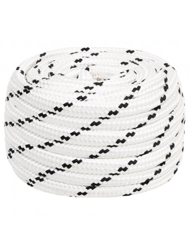 Corda Intrecciata per Barca Bianca 18 mm x 25 m Poliestere