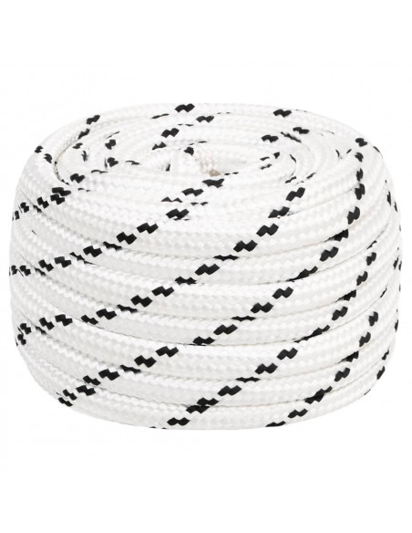 Corda Intrecciata per Barca Bianca 18 mm x 25 m Poliestere