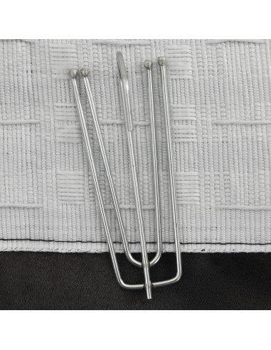 Tende Oscuranti con Ganci Effetto Lino 2 pz Antracite 140x225cm