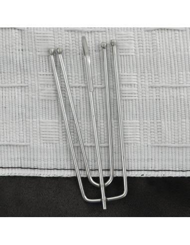 Tende Oscuranti con Ganci Effetto Lino 2 pz Antracite 140x245cm