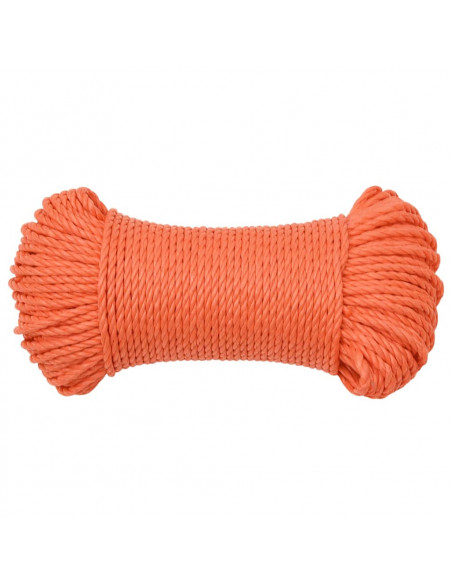 Corda da Lavoro Arancione 6 mm 25 m in Polipropilene