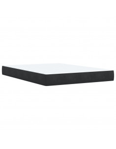 Giroletto a Molle con Materasso Nero 160x200 cm in Similpelle