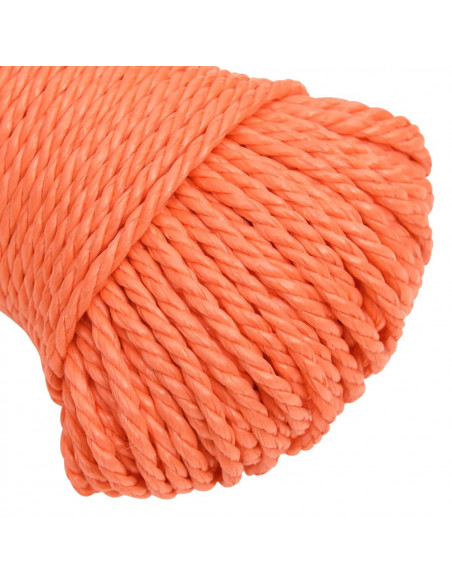 Corda da Lavoro Arancione 6 mm 25 m in Polipropilene