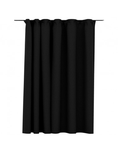 Tenda Oscurante Effetto Lino con Ganci Antracite 290x245 cm