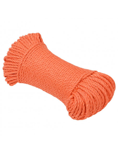 Corda da Lavoro Arancione 8 mm 25 m in Polipropilene