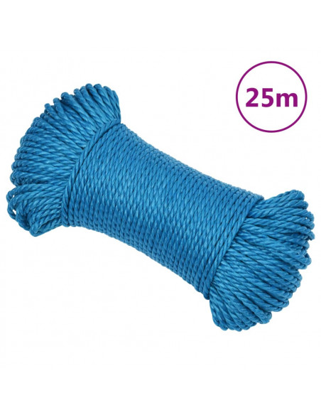 Corda da Lavoro Blu 3 mm 25 m in Polipropilene