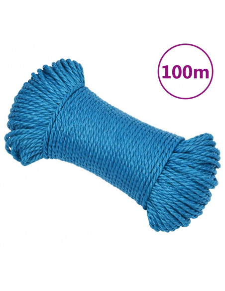 Corda da Lavoro Blu 3 mm 100 m in Polipropilene