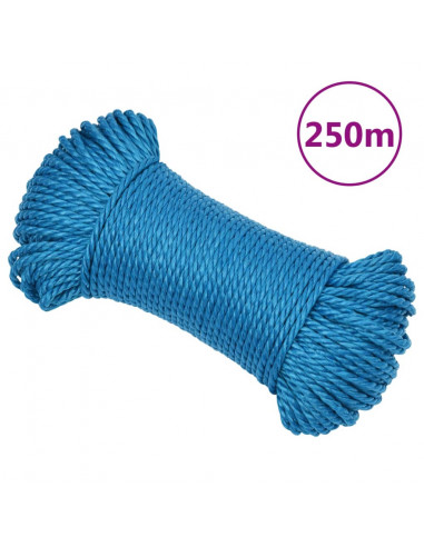 Corda da Lavoro Blu 3 mm 250 m in Polipropilene