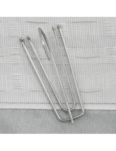 Tenda Oscurante Effetto Lino con Ganci Grigie 290x245 cm