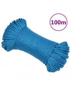 Corda da Lavoro Blu 6 mm 100 m in Polipropilene 2