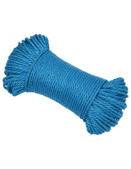 Corda da Lavoro Blu 8 mm 50 m in Polipropilene
