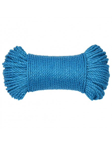 Corda da Lavoro Blu 8 mm 50 m in Polipropilene