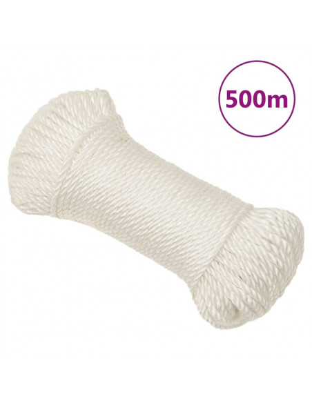 Corda da Lavoro Bianca 3 mm 500 m in Polipropilene