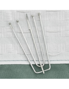 Tende Oscuranti con Ganci Effetto Lino 2 pz Verdi 140x225 cm 2