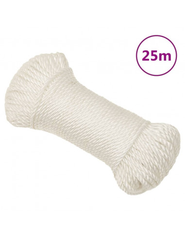 Corda da Lavoro Bianca 6 mm 25 m in Polipropilene