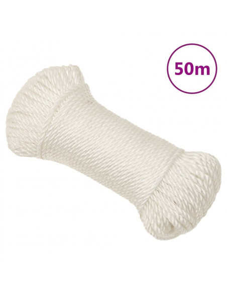 Corda da Lavoro Bianca 6 mm 50 m in Polipropilene