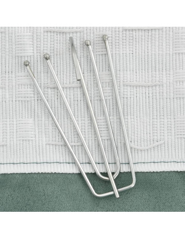 Tenda Oscurante Effetto Lino con Ganci Verdi 290x245 cm