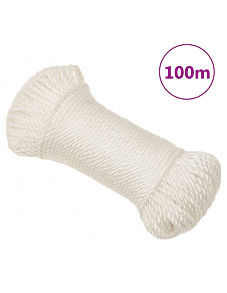 Corda da Lavoro Bianca 6 mm 100 m in Polipropilene