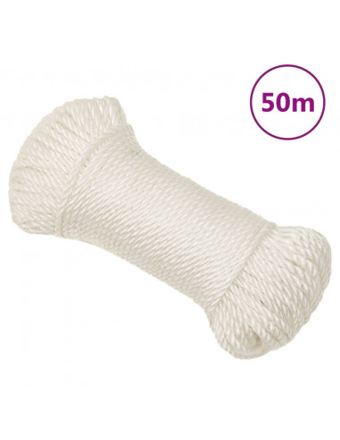 Corda da Lavoro Bianca 8 mm 50 m in Polipropilene