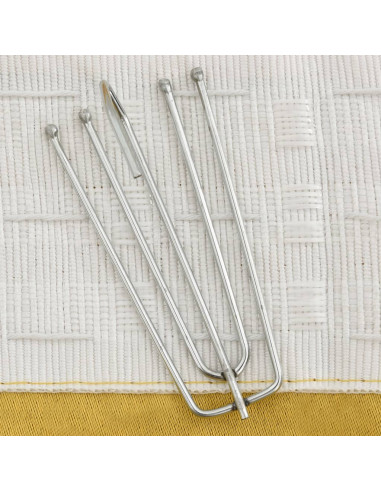 Tende Oscuranti con Ganci Effetto Lino 2 pz Gialle 140x245 cm