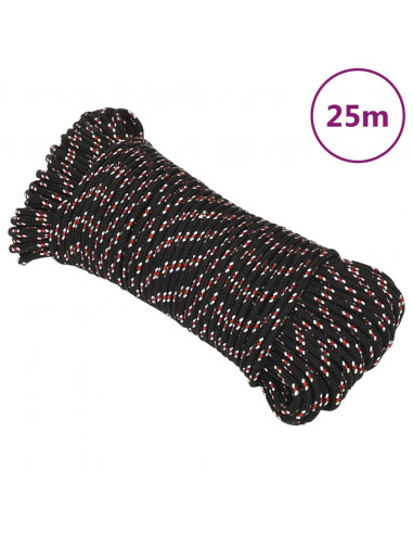 Corda Nautica Nera 3 mm 25 m in Polipropilene