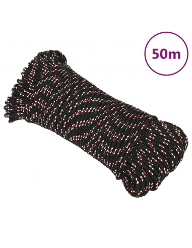 Corda Nautica Nera 3 mm 50 m in Polipropilene