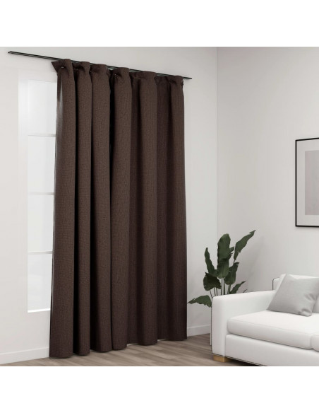 Tenda Oscurante Effetto Lino con Ganci Talpa 290x245 cm